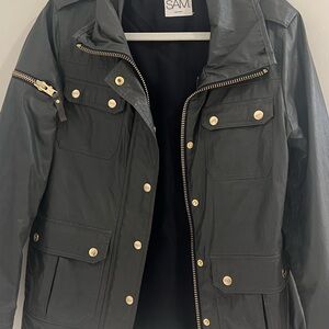 SAM Gold and Green Utility Jacket with Structured Fit